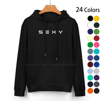 S3xy | Автомобили Tesla | Сексуальные | Модели S, 3, X И Y | Белый Свитер с капюшоном Из чистого хлопка с принтом 24 цвета Tesla Sexy S3xy Model 3